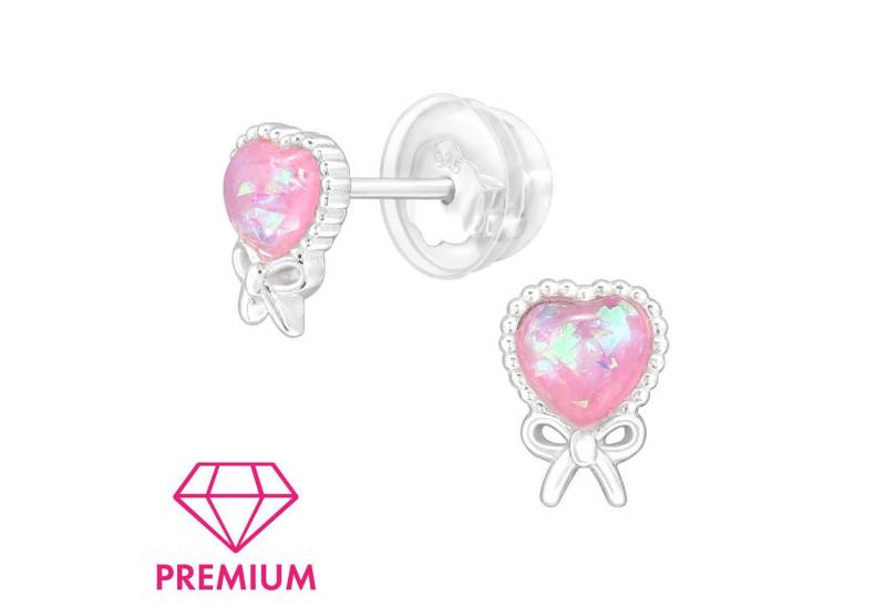 Monkimau Ohrring-Set Herz Kinder Premium Ohrringe 925 Silber Geschenk, Hypoallergen von Monkimau