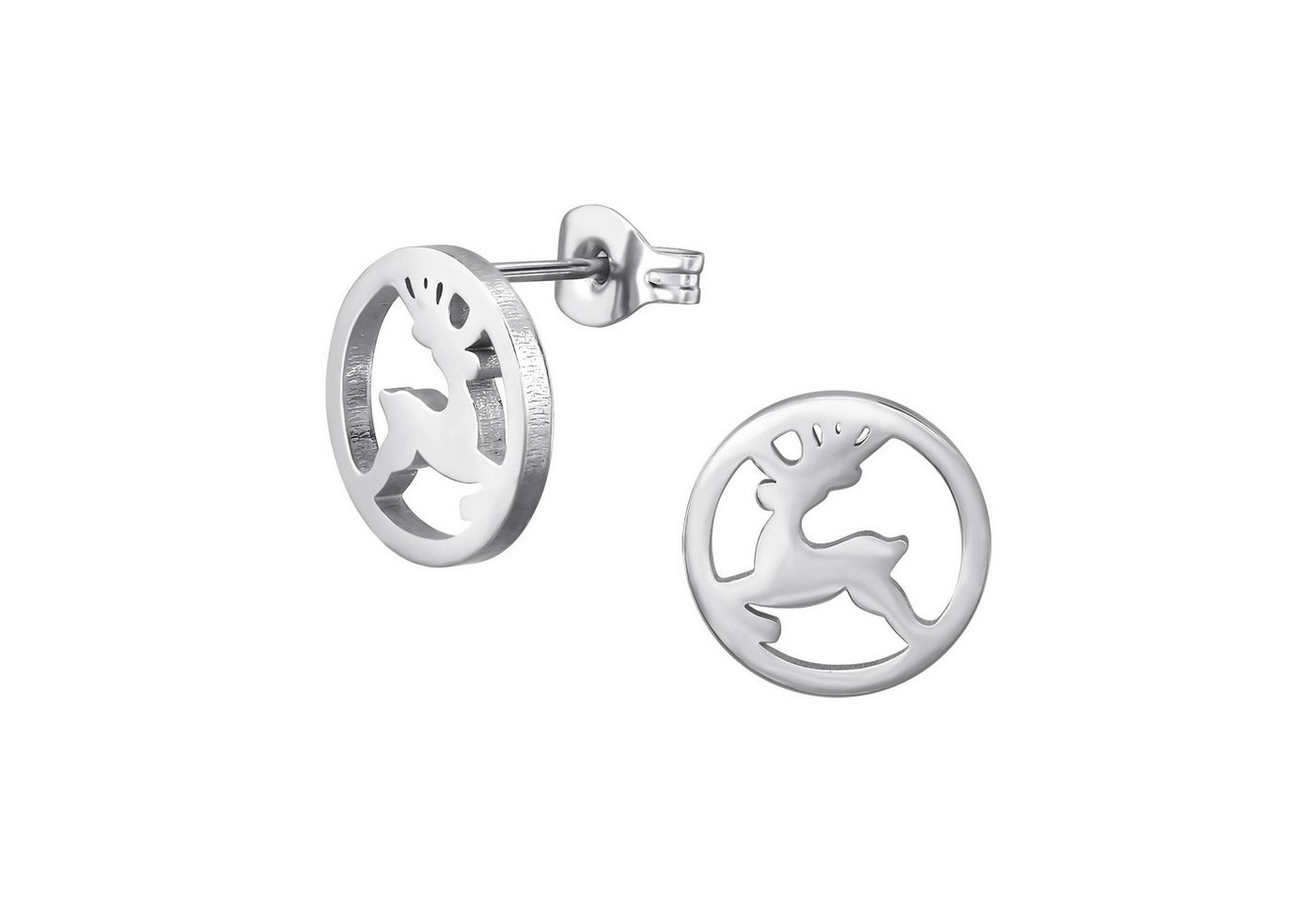 Monkimau Ohrring-Set Hirsch Kinder Ohrringe Chirurgenstahl Mädchen Geschenk, Hypoallergen von Monkimau