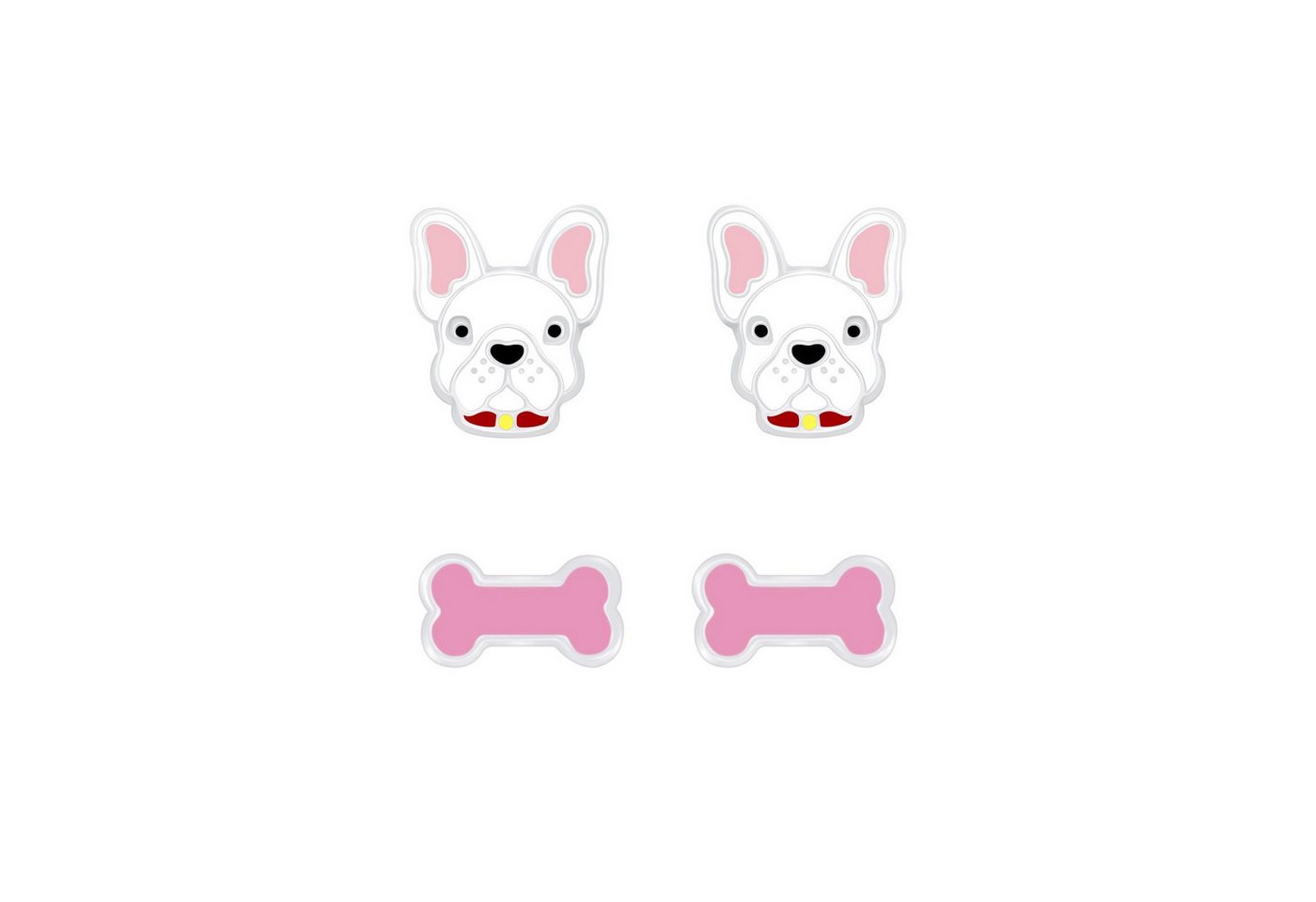 Monkimau Ohrring-Set Hundeliebhaber Kinder Ohrringe Set 925 Silber, Hypoallergen von Monkimau