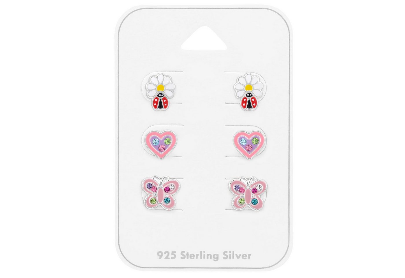 Monkimau Ohrring-Set Insekten Kinder Schmuck Geschenkkset 925 Silber Geschenk, Hypoallergen von Monkimau