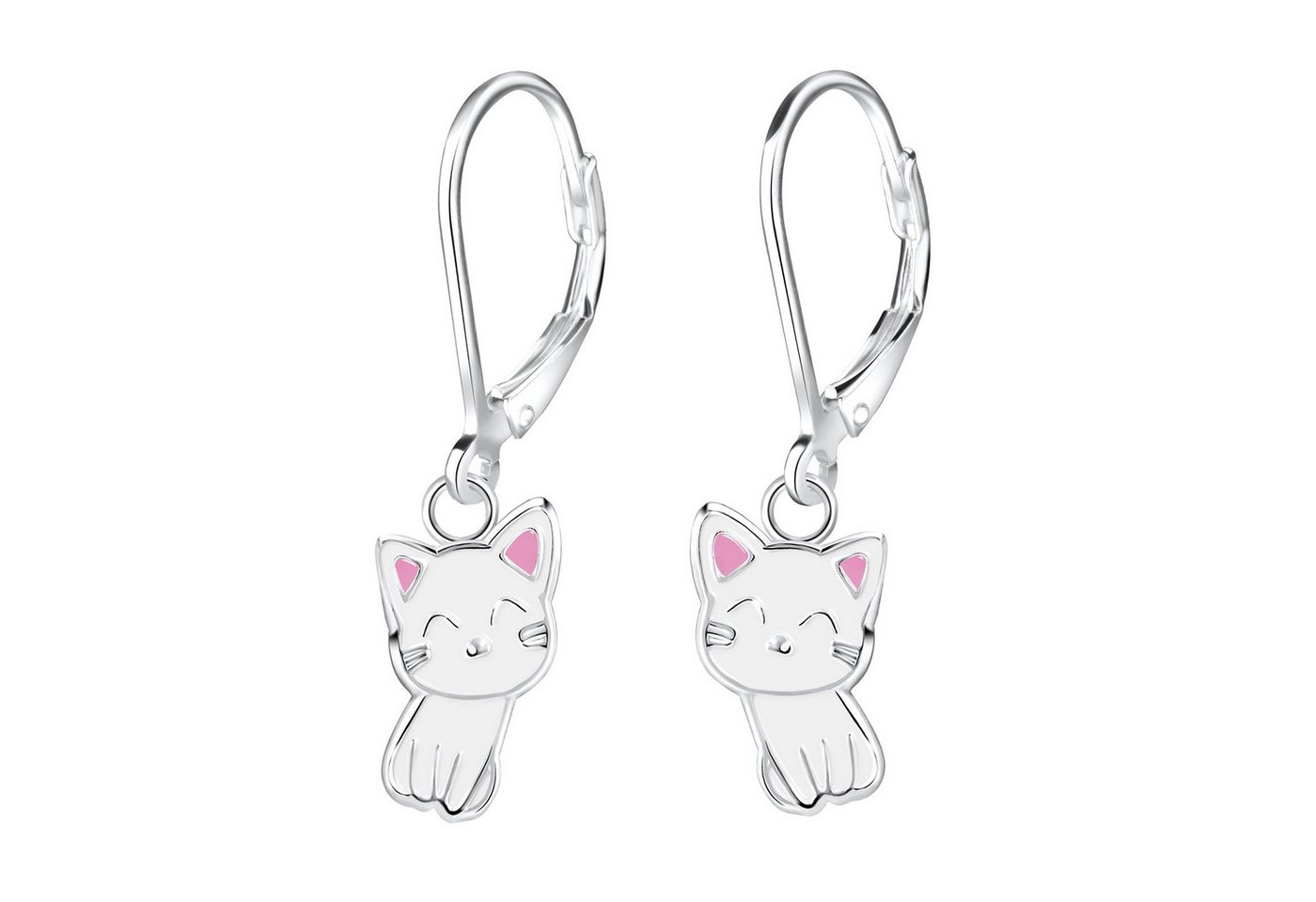 Monkimau Ohrring-Set Katzen Kinder Ohrringe 925 Silber, Hypoallergen von Monkimau