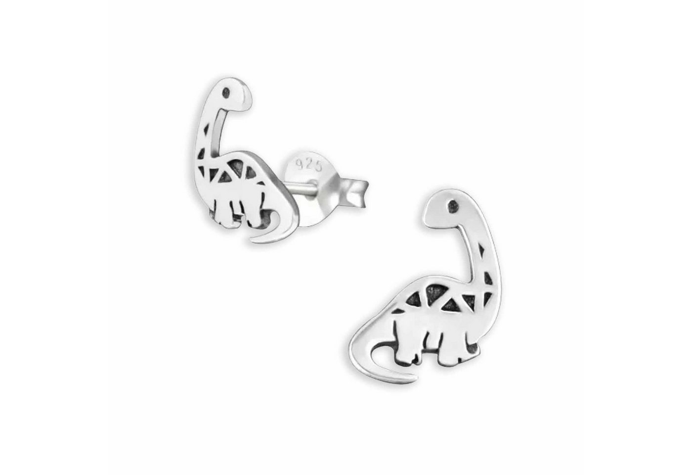 Monkimau Ohrring-Set Kinder Ohrstecker Dinosaurier aus 925 Sterling Silber, Hypoallergen von Monkimau