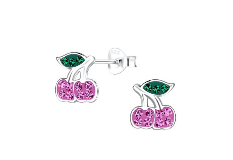 Monkimau Ohrring-Set Kirschen Kinder Ohrringe 925 Silber, Hypoallergen von Monkimau