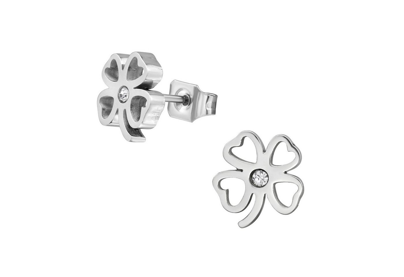 Monkimau Ohrring-Set Kleeblatt Kinder Ohrringe Chirurgenstahl Mädchen Geschenk, Hypoallergen von Monkimau