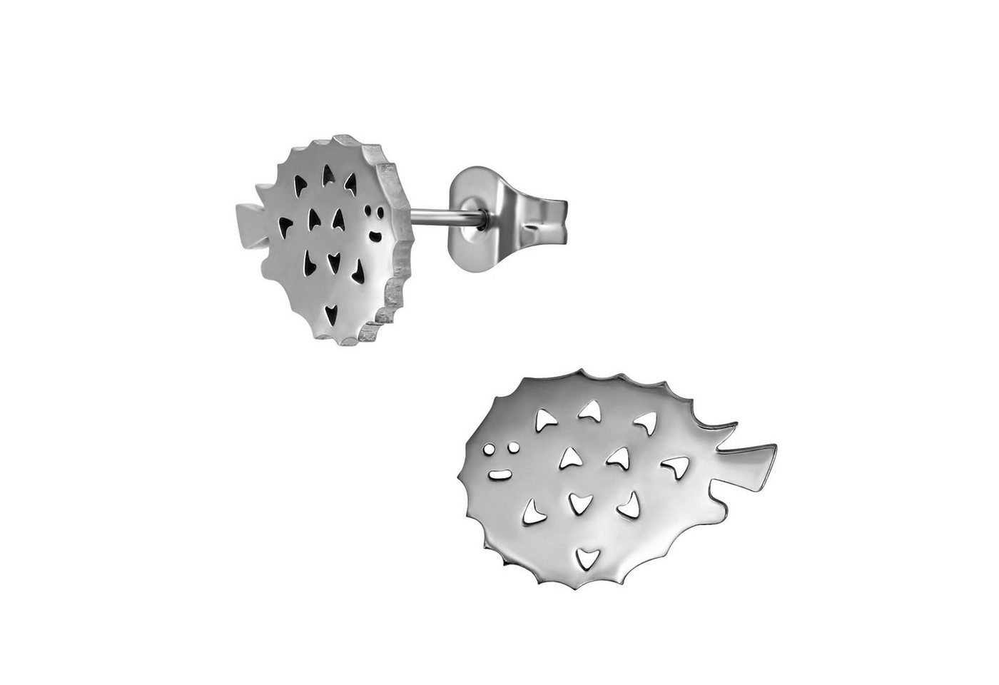 Monkimau Ohrring-Set Kugelfisch Kinder Ohrringe Chirurgenstahl Mädchen Geschenk, Hypoallergen von Monkimau