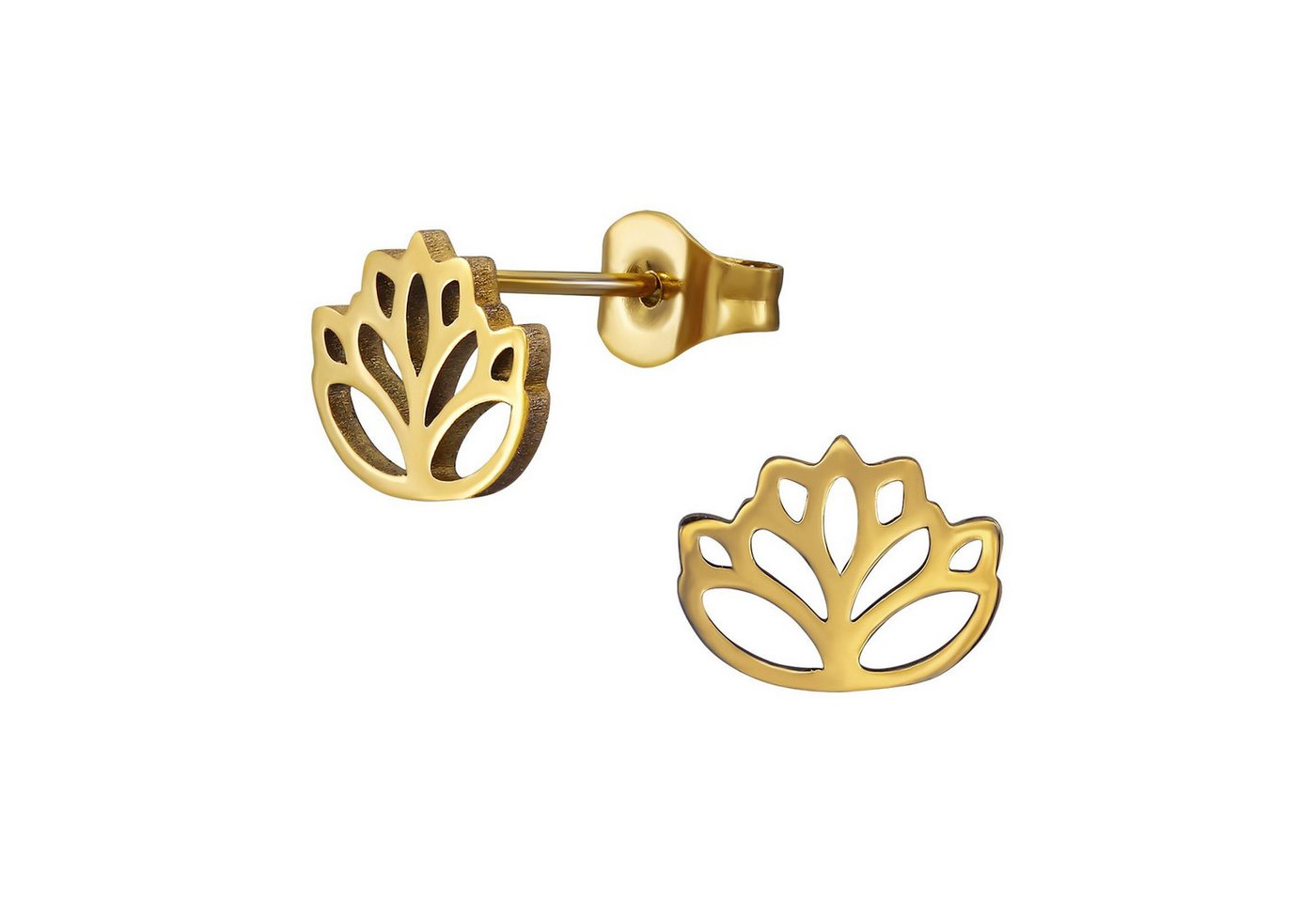 Monkimau Ohrring-Set Lotus Kinder Ohrringe Chirurgenstahl Mädchen Geschenk, Hypoallergen von Monkimau