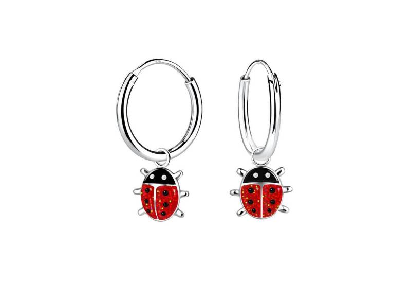 Monkimau Ohrring-Set Marienkäfer Kinder Creolen 925 Silber, Hypoallergen von Monkimau