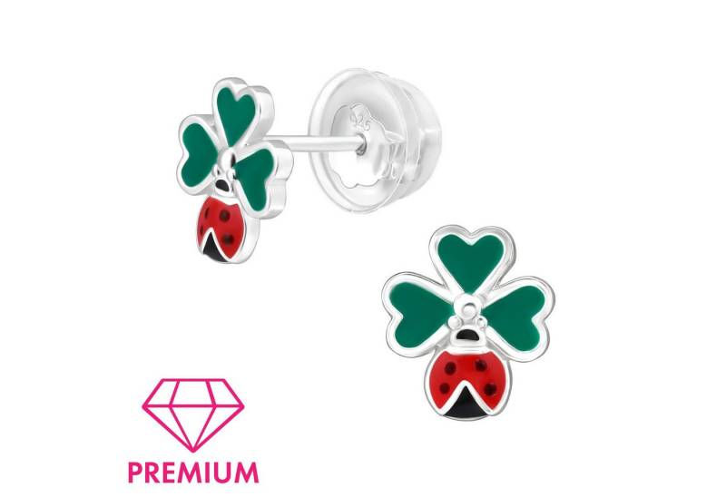 Monkimau Ohrring-Set Marienkäfer Kinder Premium Ohrringe 925 Silber Geschenk, Hypoallergen von Monkimau