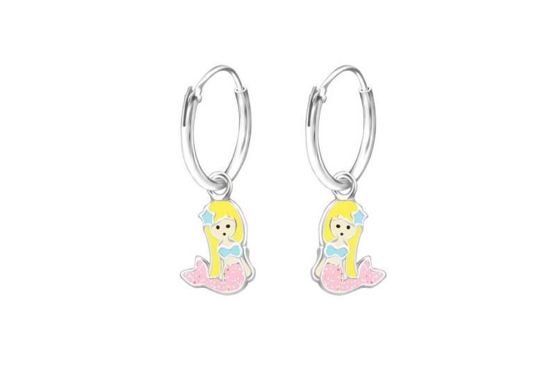 Monkimau Ohrring-Set Meerjungfrau Kinder Creolen Ohrringe 925 Silber Ohrstecker, Hypoallergen von Monkimau