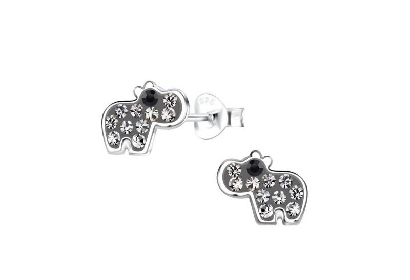 Monkimau Ohrring-Set Nilpferd Kinder Ohrringe 925 Silber, Hypoallergen von Monkimau