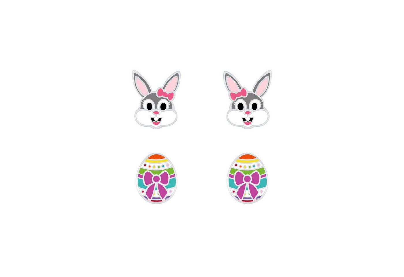 Monkimau Ohrring-Set Ostern Kinder Ohrringe Set 925 Silber, Hypoallergen von Monkimau