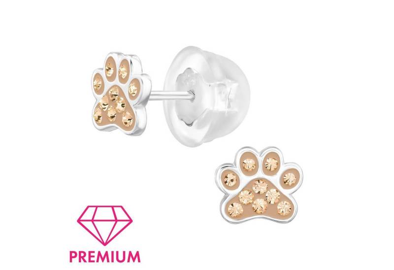 Monkimau Ohrring-Set Pfote Kinder Premium Ohrringe 925 Silber Geschenk, Hypoallergen von Monkimau
