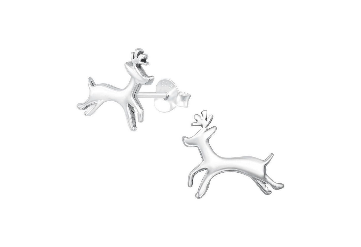 Monkimau Ohrring-Set Rentier Kinder Ohrringe 925 Silber Geschenk, Hypoallergen von Monkimau