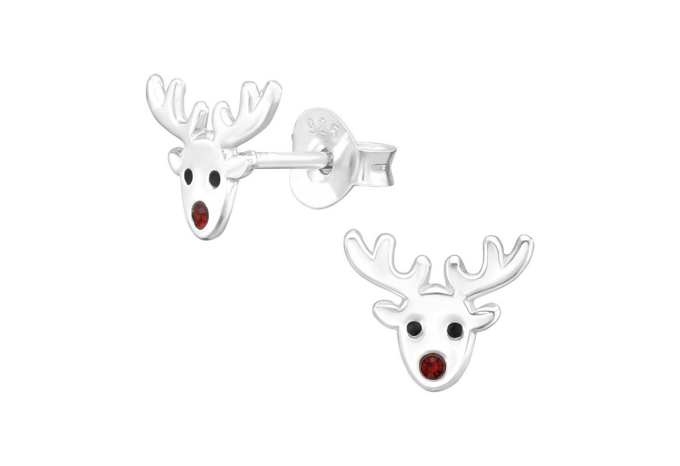 Monkimau Ohrring-Set Rentier Kinder Ohrringe 925 Silber Ohrstecker, Hypoallergen von Monkimau