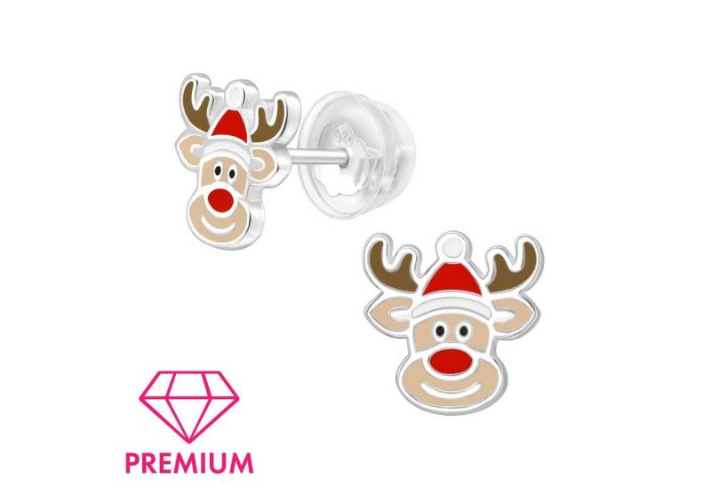 Monkimau Ohrring-Set Rentier Kinder Premium Ohrringe 925 Silber Geschenk, Hypoallergen von Monkimau