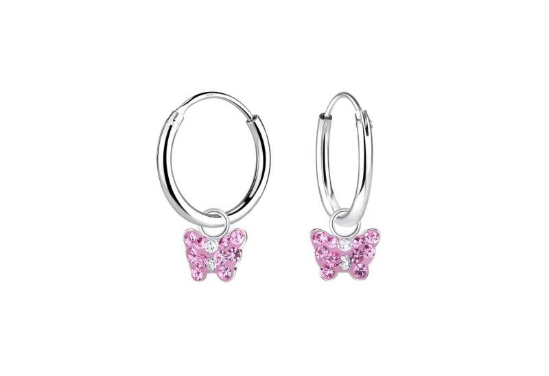 Monkimau Ohrring-Set Schmetterling Kinder Creolen 925 Silber, Hypoallergen von Monkimau