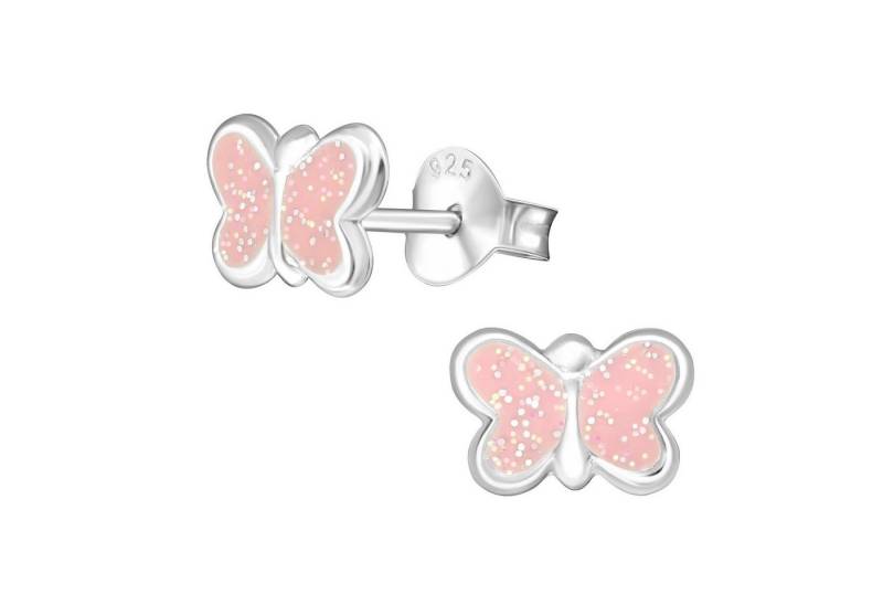 Monkimau Ohrring-Set Schmetterling Kinder Ohrringe 925 Silber Ohrstecker, Hypoallergen von Monkimau