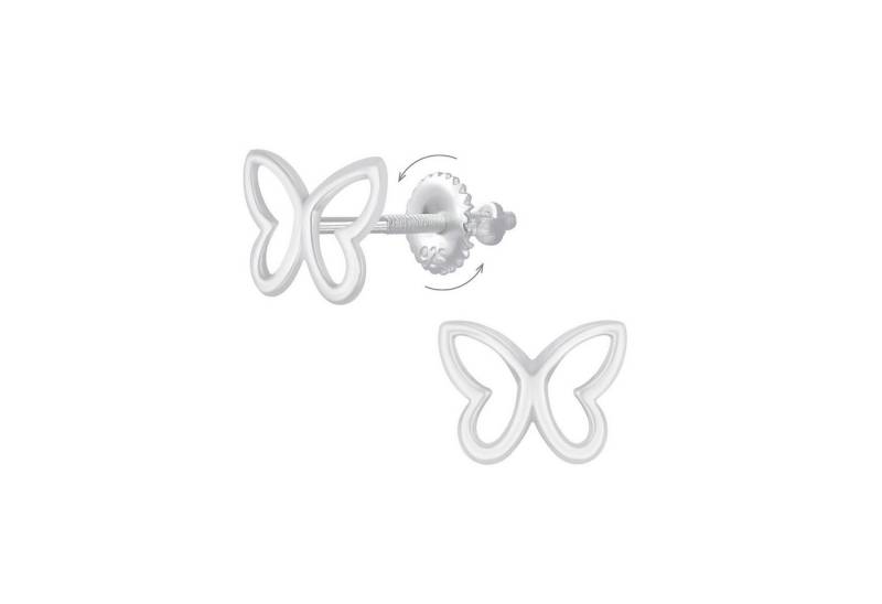 Monkimau Ohrring-Set Schmetterling Kinder Ohrringe Schraubverschluss 925 Silber, Hypoallergen von Monkimau