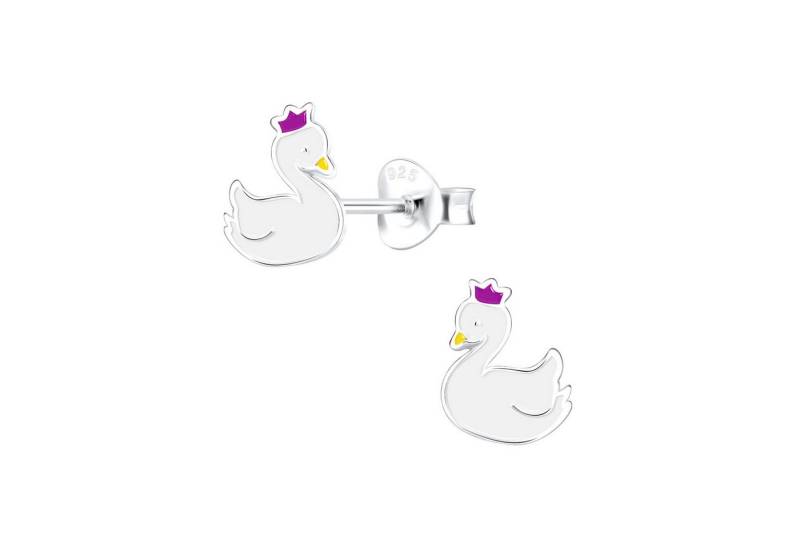 Monkimau Ohrring-Set Schwan Kinder Ohrringe 925 Silber, Hypoallergen von Monkimau