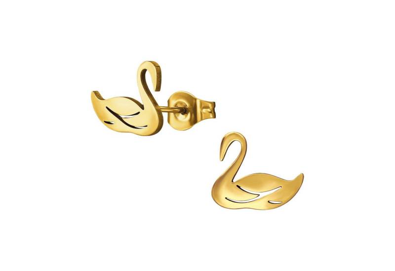 Monkimau Ohrring-Set Schwan Kinder Ohrringe Chirurgenstahl Mädchen Geschenk, Hypoallergen von Monkimau