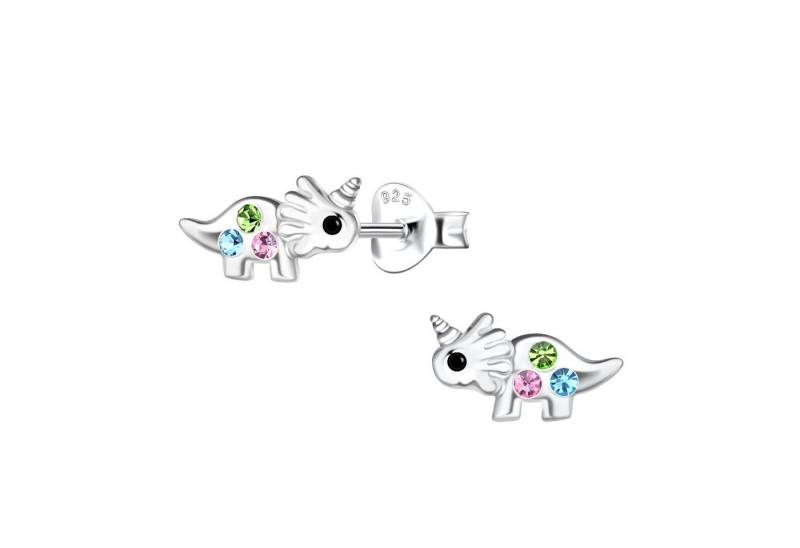 Monkimau Ohrring-Set Stegosaurus-Dinosaurier Kinder Ohrringe 925 Silber, Hypoallergen von Monkimau