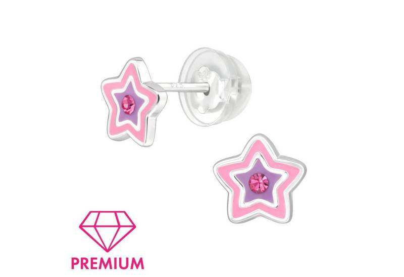 Monkimau Ohrring-Set Stern Kinder Premium Ohrringe 925 Silber Geschenk, Hypoallergen von Monkimau