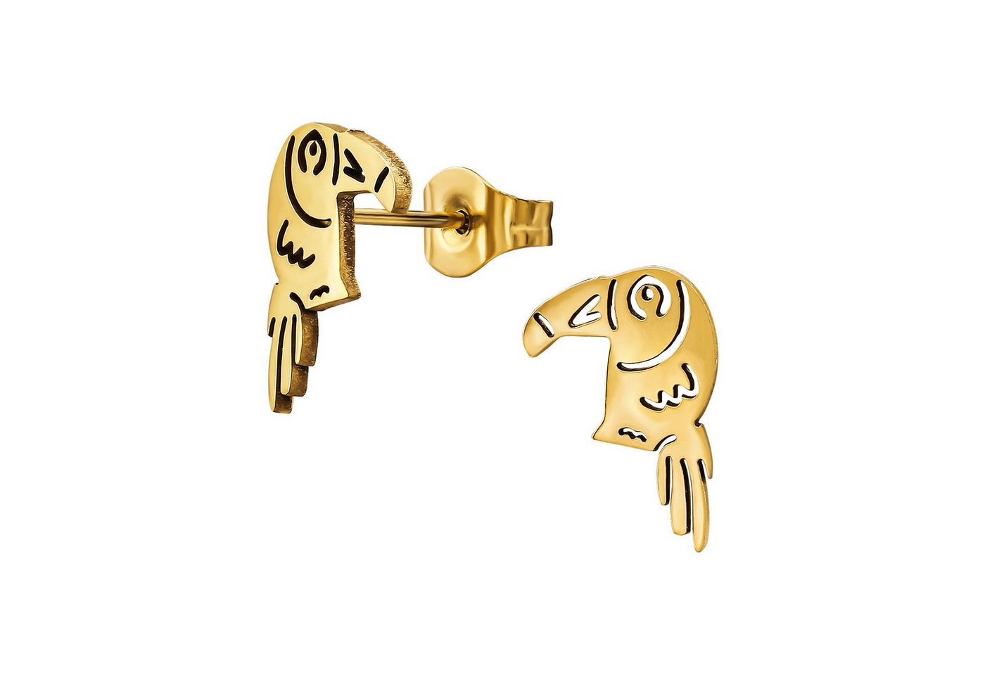 Monkimau Ohrring-Set Tukan Kinder Ohrringe Chirurgenstahl Mädchen Geschenk, Hypoallergen von Monkimau