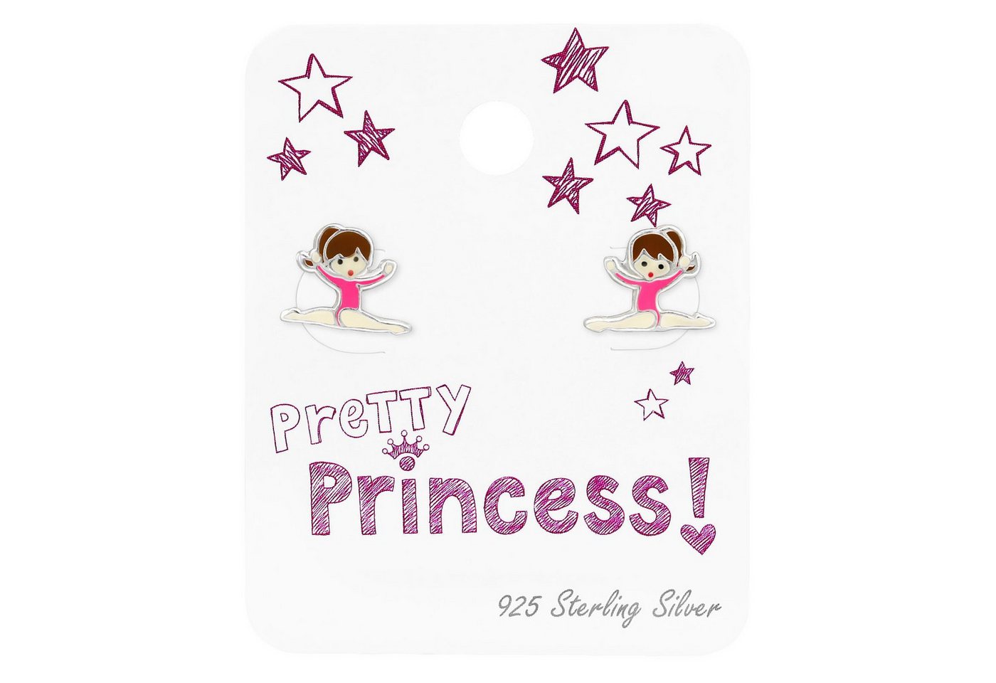 Monkimau Ohrring-Set Turnerin Kinder Ohrringe 925 Silber Geschenk, Hypoallergen von Monkimau