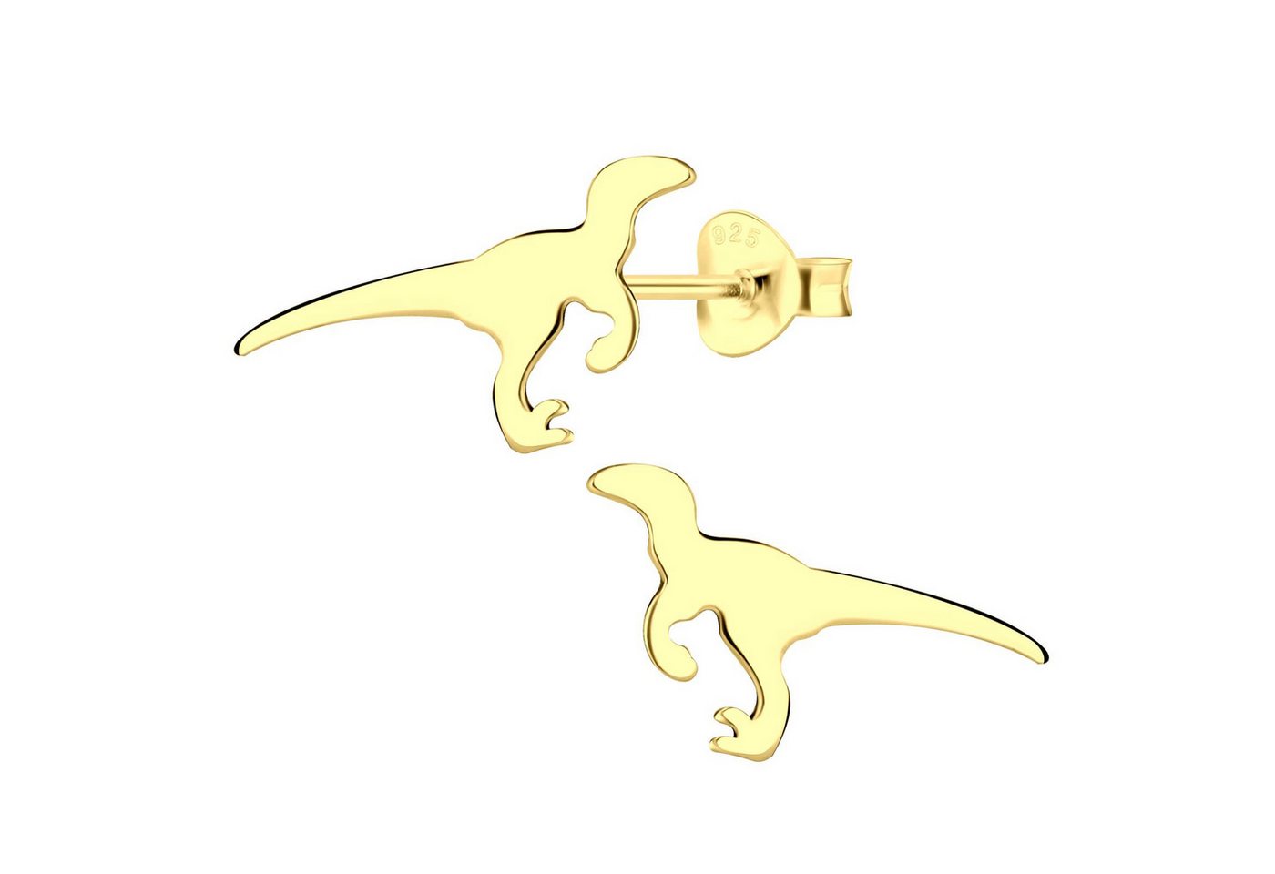 Monkimau Ohrring-Set Velociraptor-Dinosaurier Kinder Ohrringe 925 Silber, Hypoallergen von Monkimau