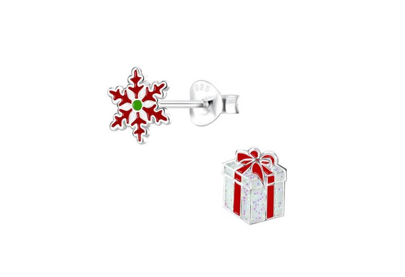 Monkimau Ohrring-Set Weihnachten Kinder Ohrringe 925 Silber, Hypoallergen von Monkimau
