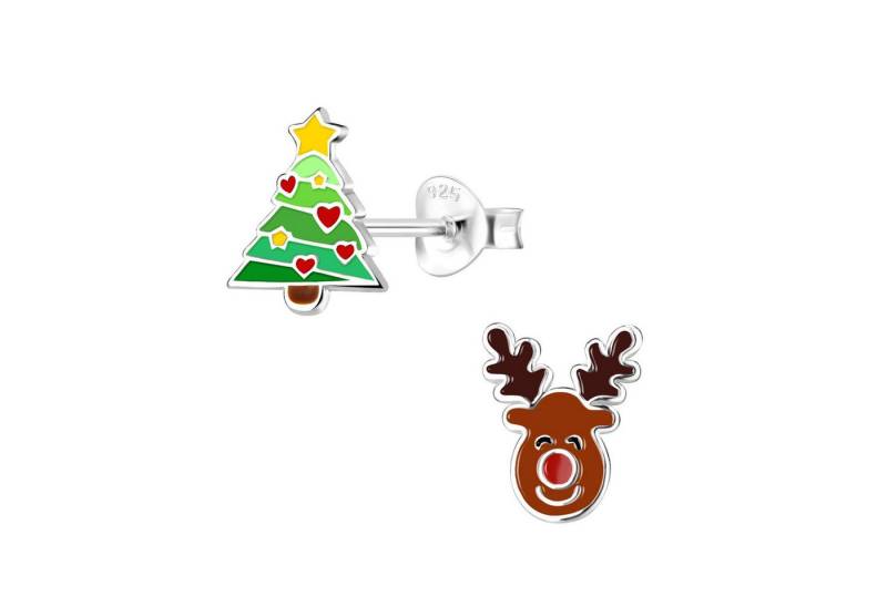 Monkimau Ohrring-Set Weihnachten Kinder Ohrringe 925 Silber, Hypoallergen von Monkimau
