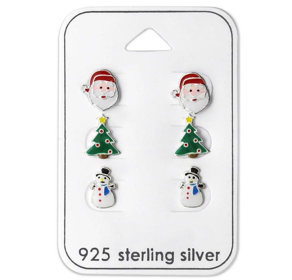 Monkimau Ohrring-Set Weihnachten Kinder Schmuck Geschenkkset 925 Silber Geschenk, Hypoallergen von Monkimau