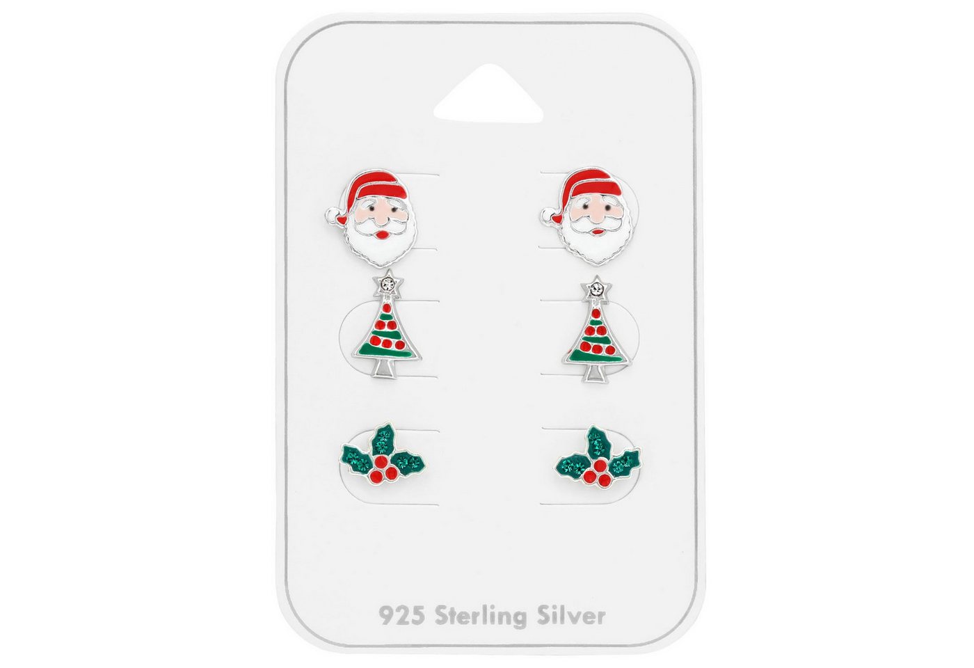 Monkimau Ohrring-Set Weihnachten Kinder Schmuck Geschenkkset 925 Silber Geschenk, Hypoallergen von Monkimau