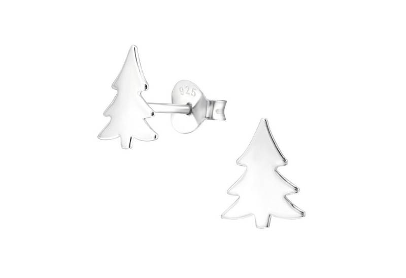 Monkimau Ohrring-Set Weihnachtsbaum Kinder Ohrringe 925 Silber Ohrstecker, Hypoallergen von Monkimau
