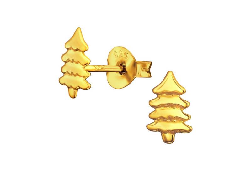 Monkimau Ohrring-Set Weihnachtsbaum Kinder Ohrringe 925 Silber Ohrstecker, Hypoallergen von Monkimau