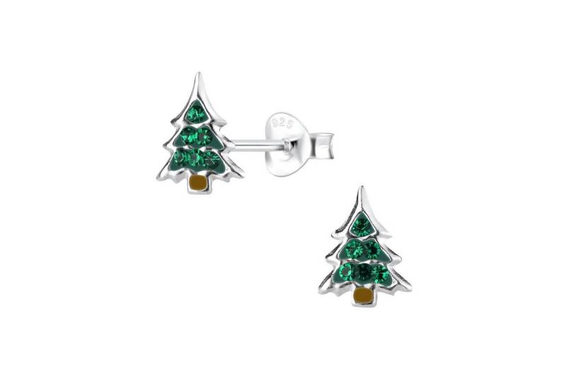 Monkimau Ohrring-Set Weihnachtsbaum Kinderohrringe 925 Silber, Hypoallergen von Monkimau