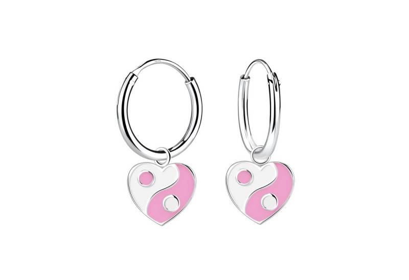 Monkimau Ohrring-Set Yin Yang Kinder Creolen 925 Silber, Hypoallergen von Monkimau