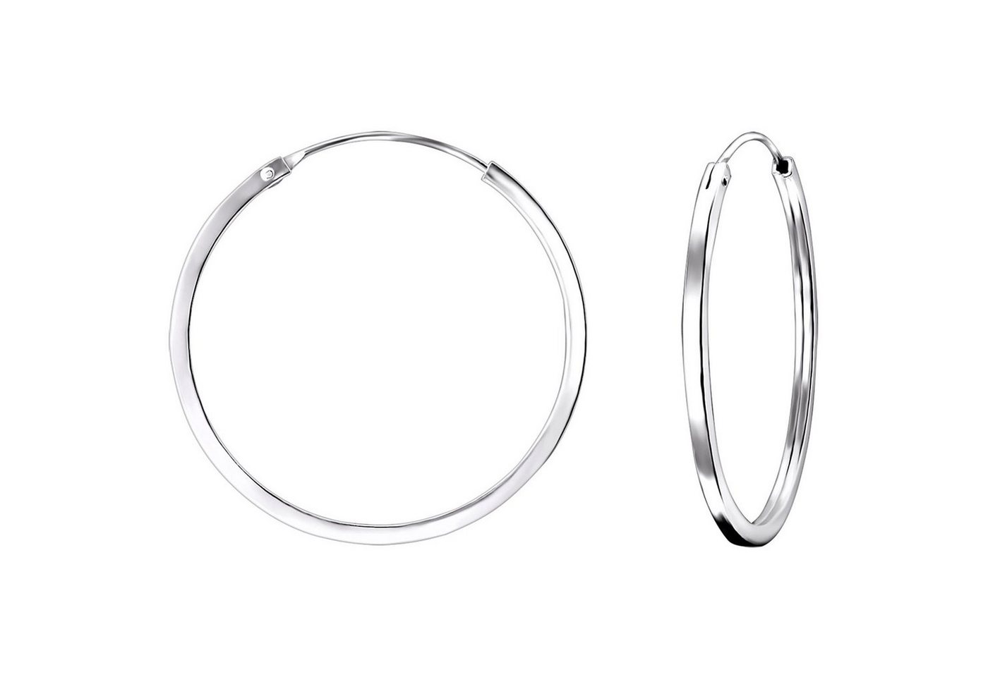 Monkimau Paar Creolen Damen Ohrringe Hoop Creolen 925 Silber 30mm (Packung) von Monkimau