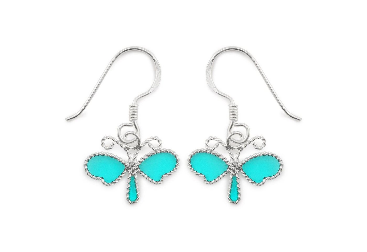 Monkimau Paar Ohrhänger Damen Ohrringe Libellen Ohrhänger 925 Silber (Packung) von Monkimau