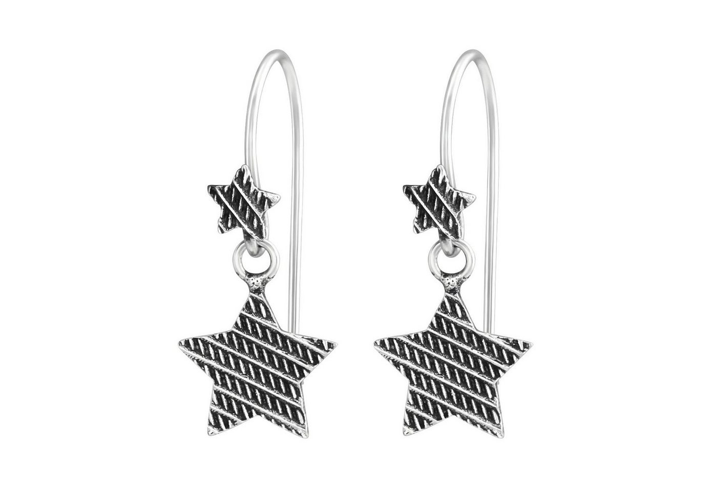 Monkimau Paar Ohrhänger Damen Ohrringe Stern Ohrhänger 925 Silber (Packung) von Monkimau