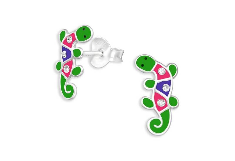Monkimau Ohrring-Set Eidechsen Kinder Ohrringe aus 925 Silber, Hypoallergen von Monkimau