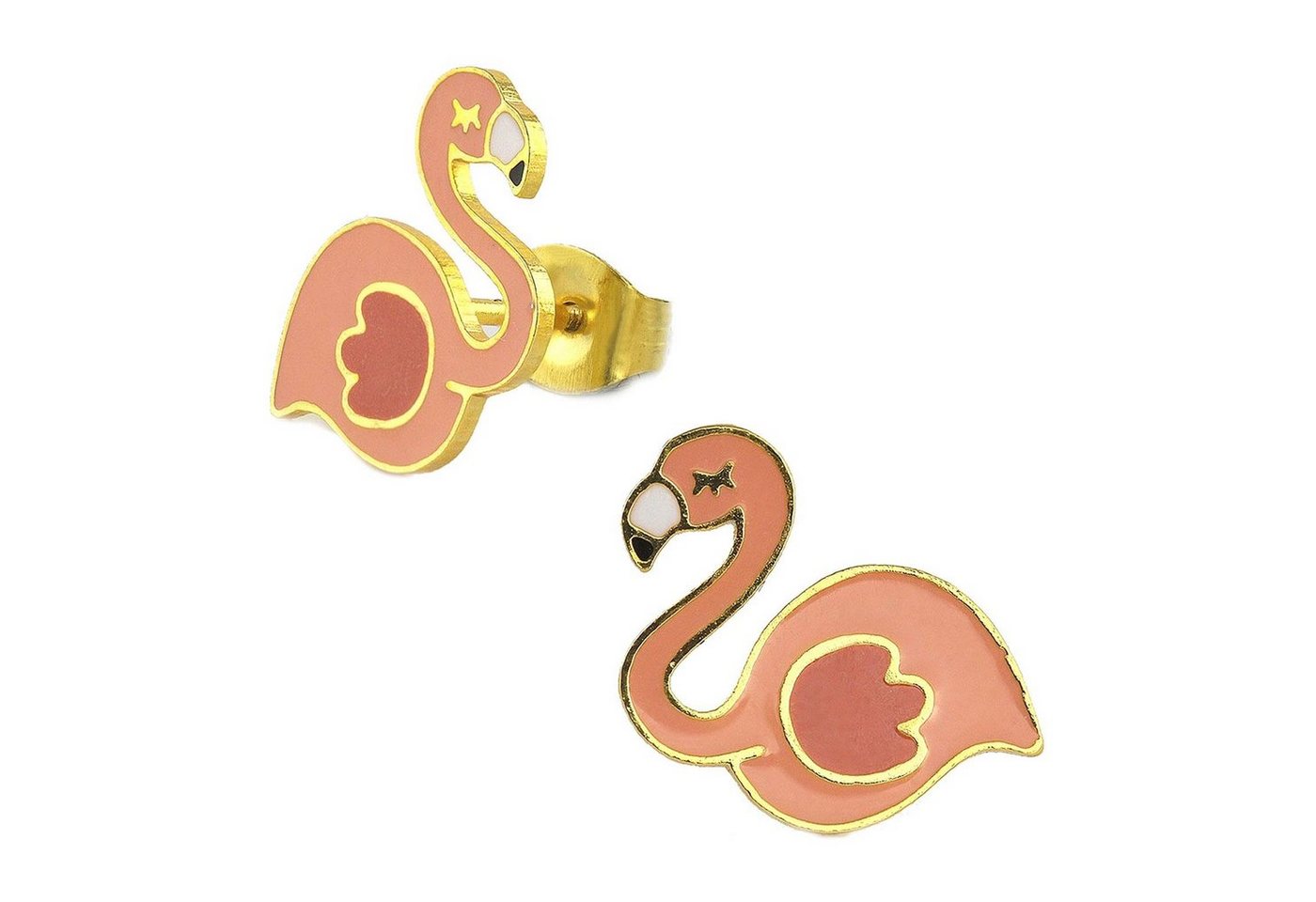 Monkimau Paar Ohrstecker Flamingo Ohrringe Mädchen Ohrstecker (Packung) von Monkimau