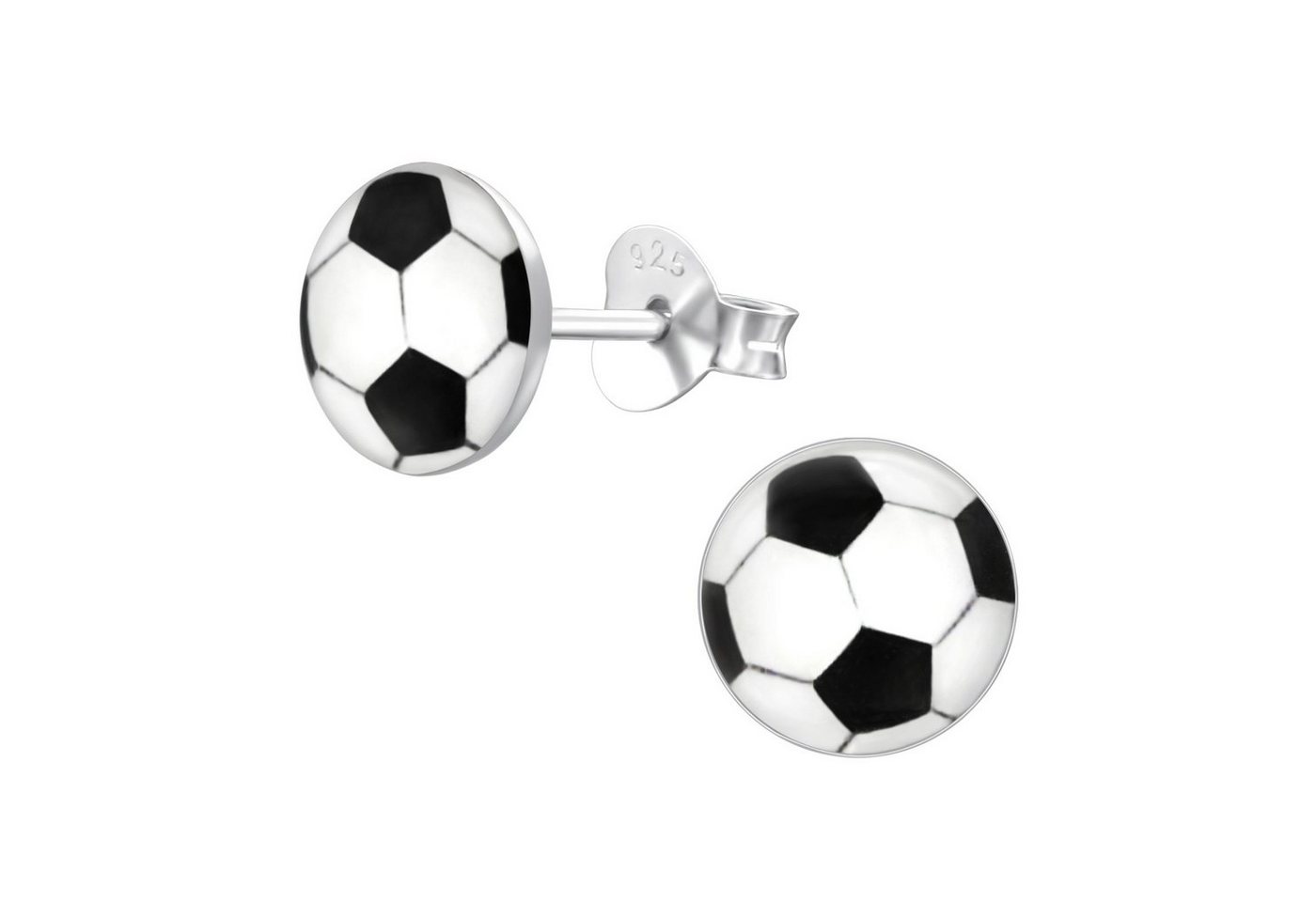 Monkimau Paar Ohrstecker Fussball Ohrringe aus 925 Silber (Packung) von Monkimau