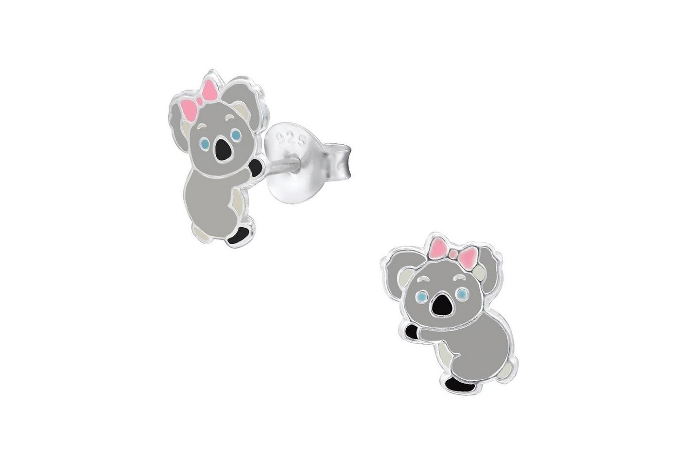 Monkimau Paar Ohrstecker Koala Ohrringe 925 Silber Kinder Ohrstecker (Packung) von Monkimau
