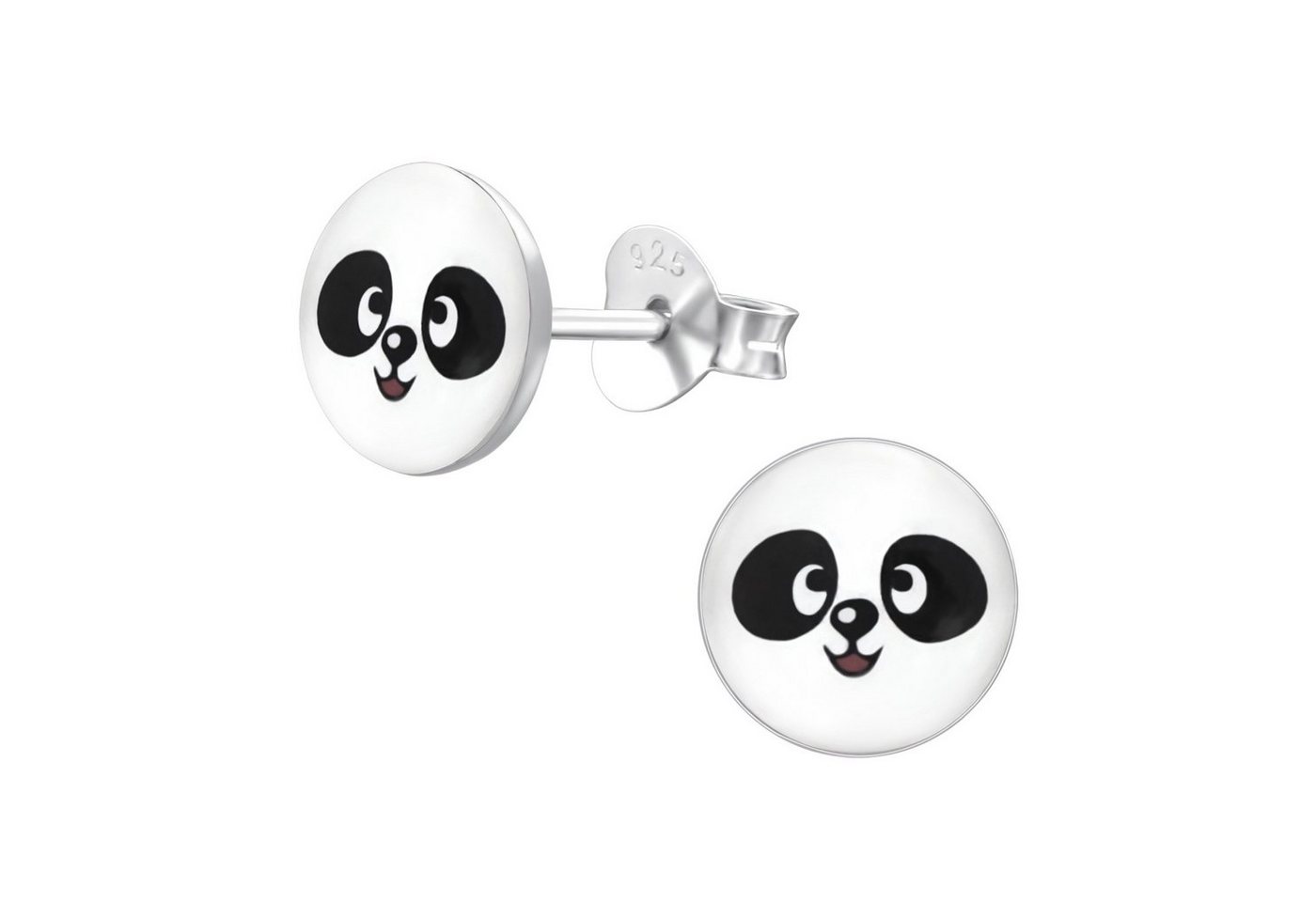 Monkimau Paar Ohrstecker Panda Ohrringe 925 Silber Kinder Ohrstecker (Packung) von Monkimau