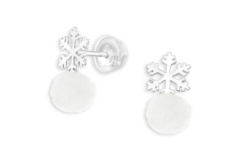 Monkimau Ohrring-Set Schneeflocken Kinder Ohrringe aus 925 Silber, Hypoallergen von Monkimau