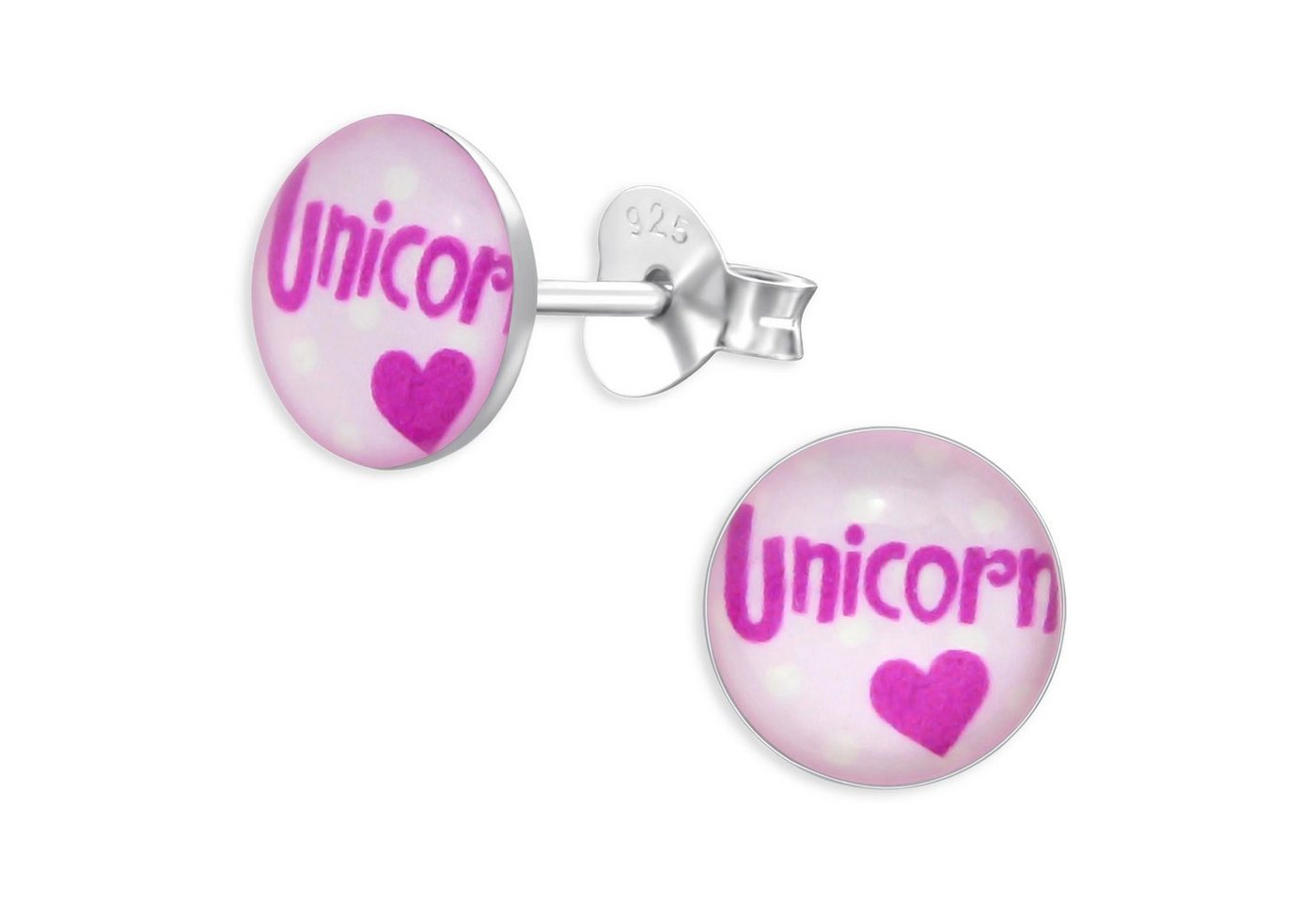 Monkimau Ohrring-Set Unicorn Kinder Ohrringe aus 925 Silber, Hypoallergen von Monkimau