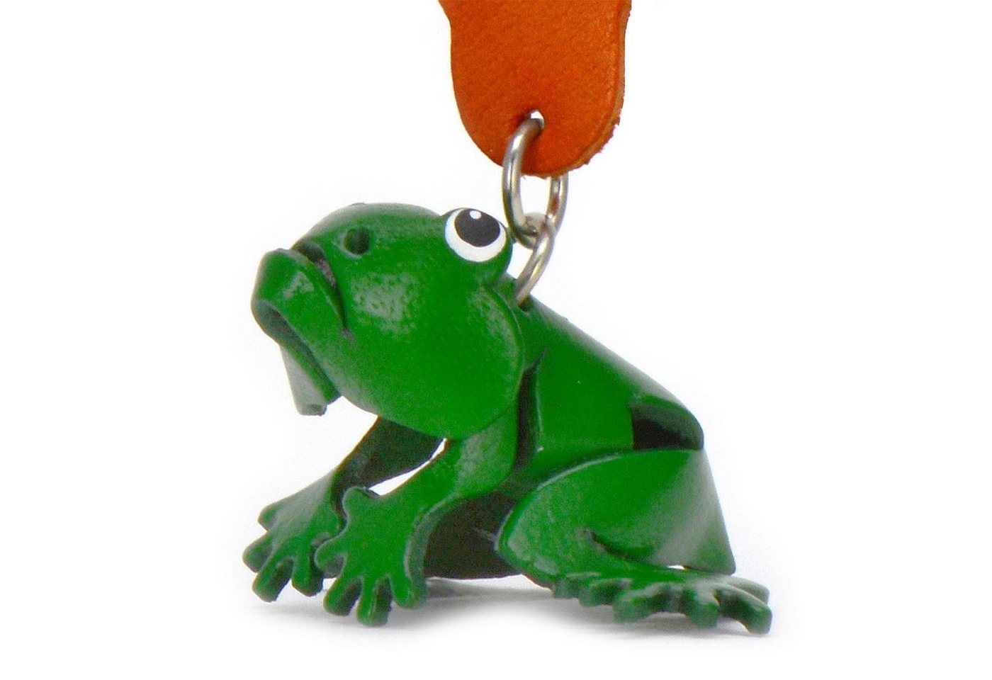 Monkimau Schlüsselanhänger Frosch Schlüsselanhänger Leder Tier Figur (Packung) von Monkimau