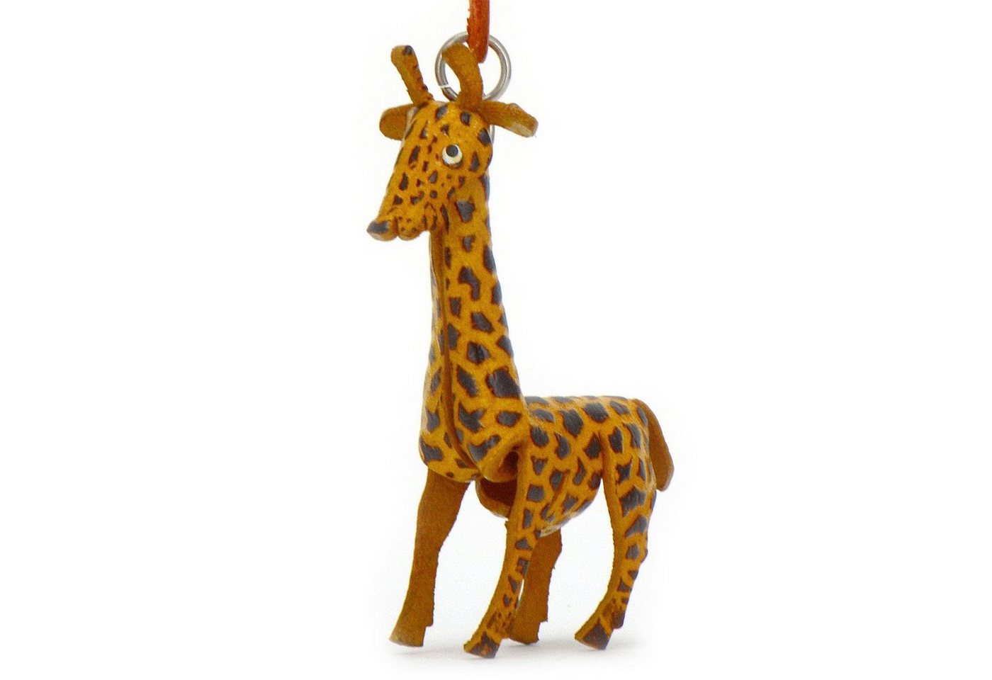 Monkimau Schlüsselanhänger Giraffen Schlüsselanhänger Leder Tier Figur (Packung) von Monkimau