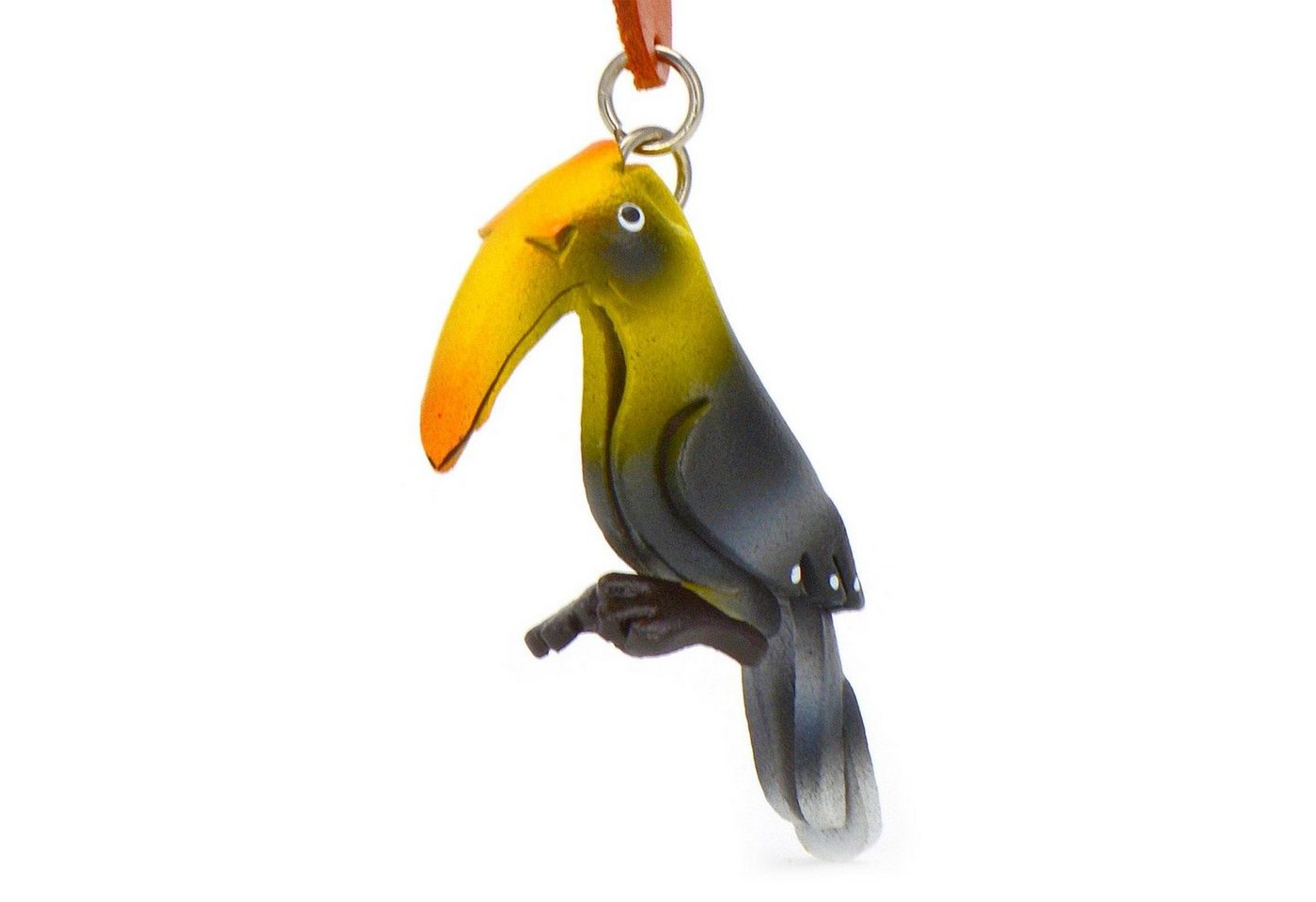 Monkimau Schlüsselanhänger Nashornvogel Schlüsselanhänger Leder Tier Figur (Packung) von Monkimau